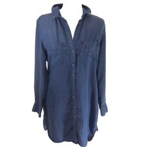 Anthropologie Cloth and Stone Denim Shirt Dress